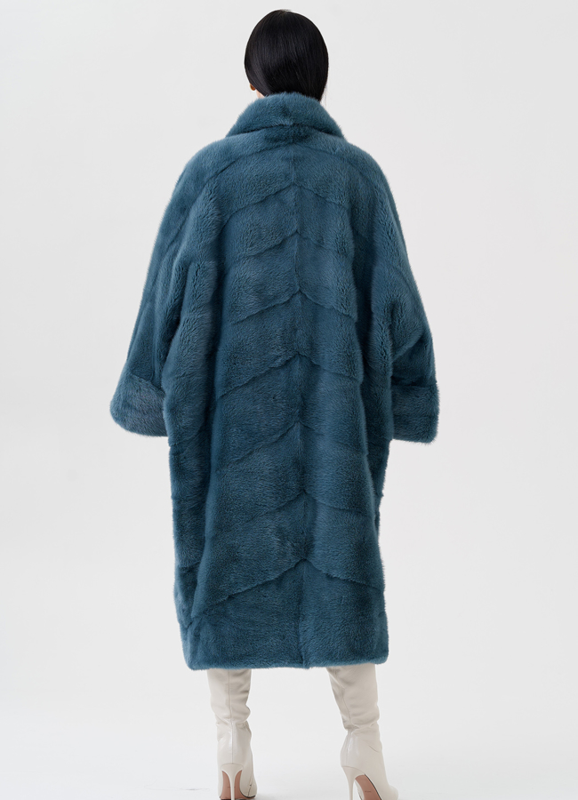 Шуба из норки с английским воротником  модель № 23974 в кредит