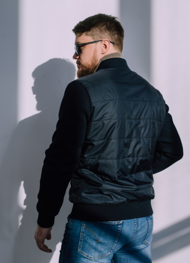 Куртка бомбер синего цвета  модель № 22457 универмаг малина Куртка бомбер синего цвета  модель № 22457 универмаг малина