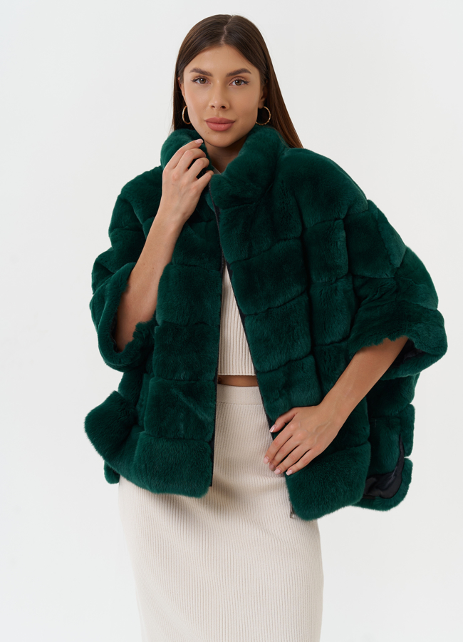 Женская шуба из меха кролика модель № 81804 универмаг малина