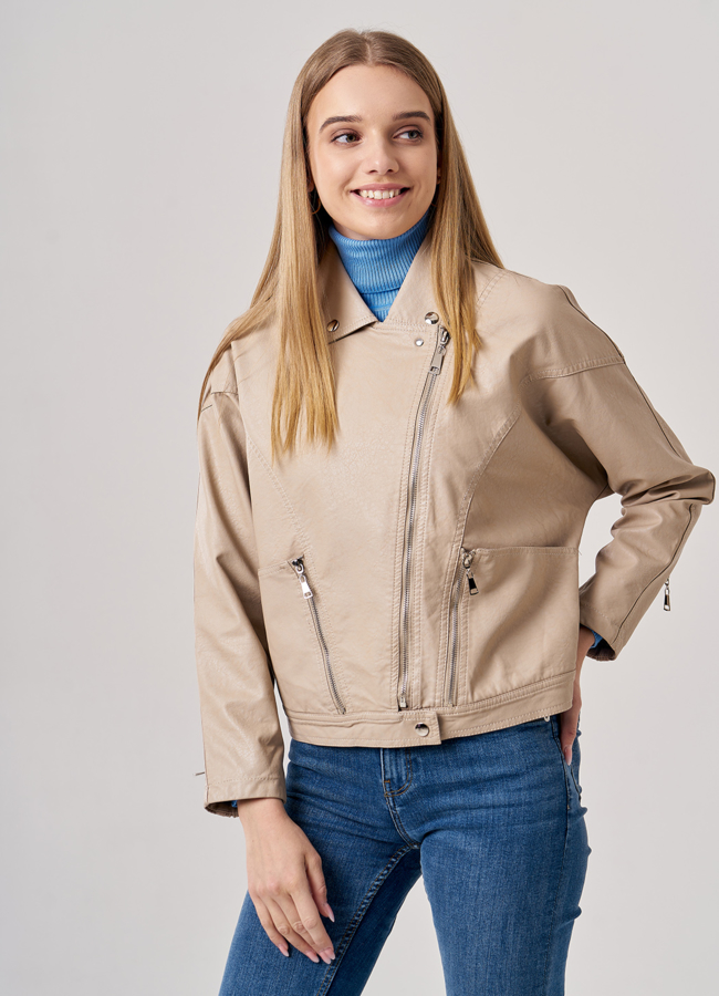 Женская куртка из искусственной кожи модель № 830-1 универмаг малина