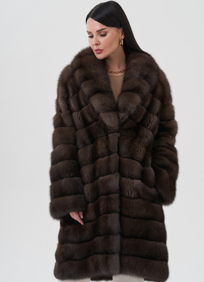 Шуба из соболя  модель № 24591 универмаг малина