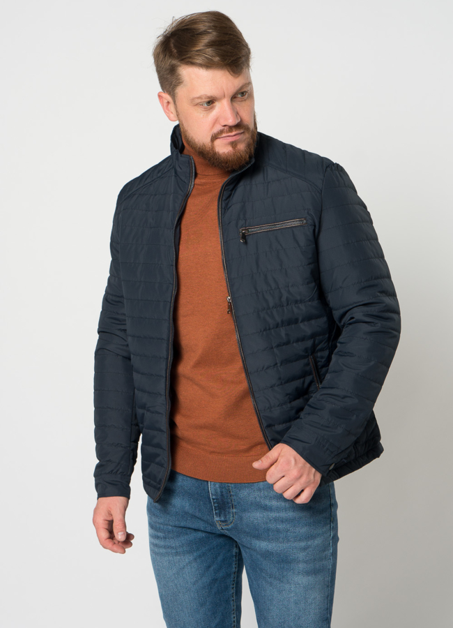 Утепленная мужская куртка в синем цвете модель № 21586 универмаг малина