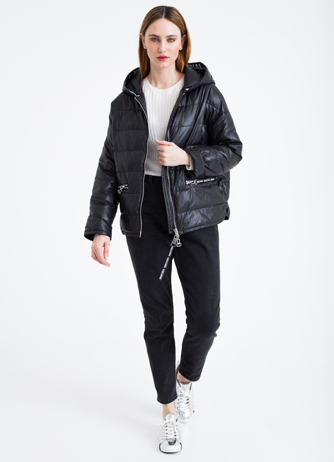 Куртка-бомбер модель № 7526 меха малина