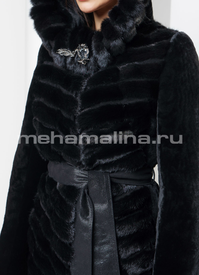 Шуба из мутона модель № S-565 универмаг малина