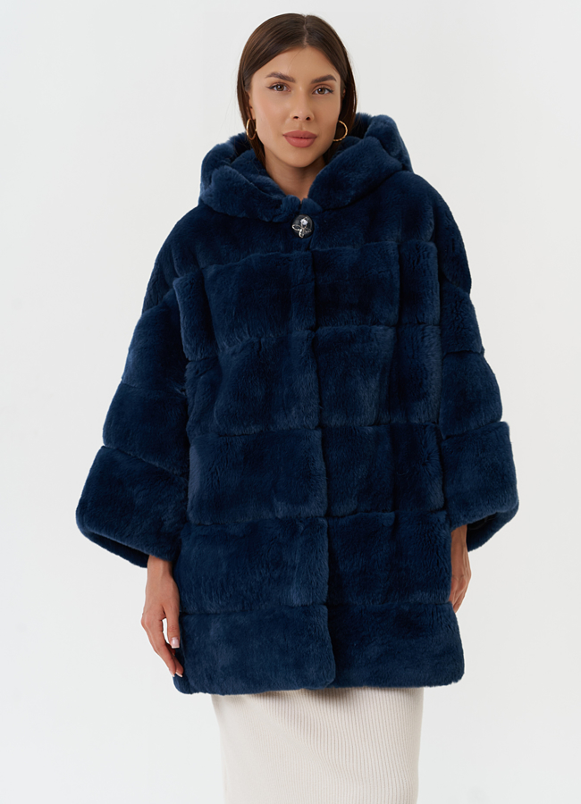 Женская шуба из меха кролика модель № 27841 универмаг малина