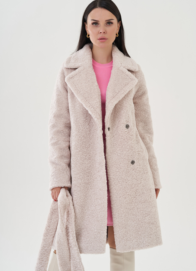 Полупальто с английским воротником  модель № 81708 в кредит