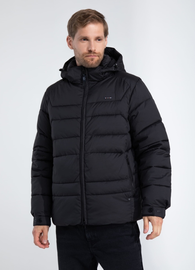 фото Мужской пуховик с капюшоном  модель № 25786