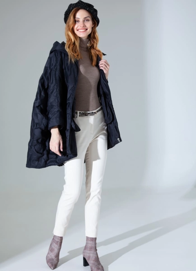Куртка oversize с капюшоном модель № 8525 в рассрочку