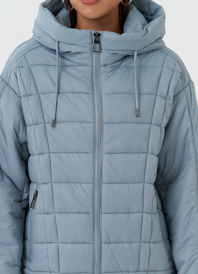 Куртка на био пухе с капюшоном модель № 28284 универмаг малина