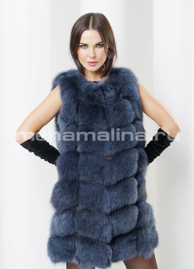 фото Жилет из песца модель № M-106