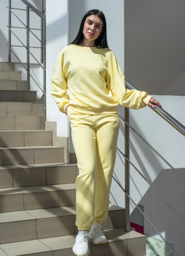 фото Свитшот женский желтого цвета  модель № 22575