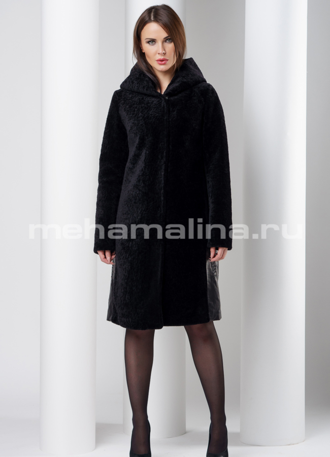 Меховое пальто модель № K-389 универмаг малина