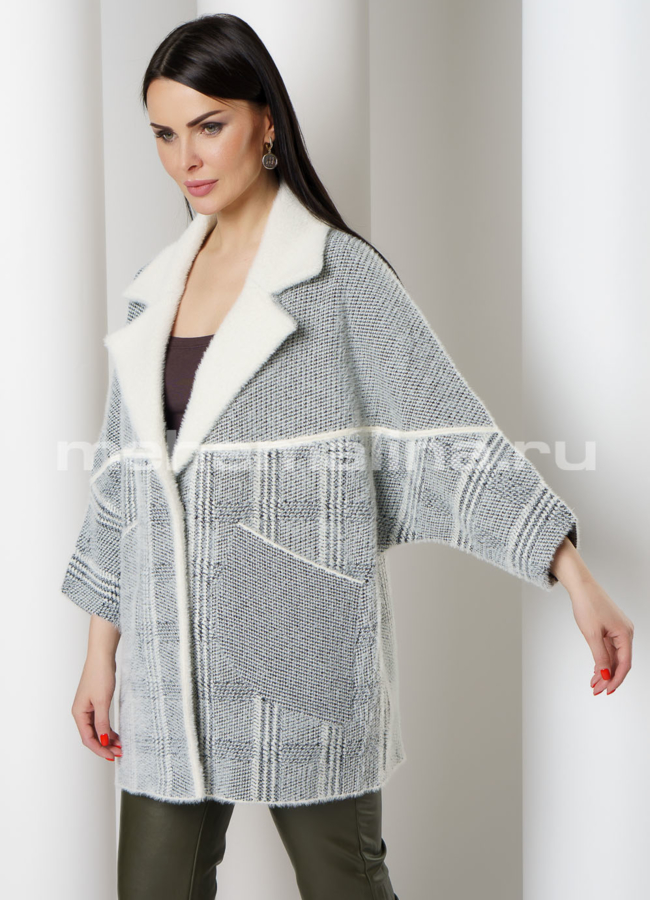 Пальто из микроворса модель № C-651 универмаг малина