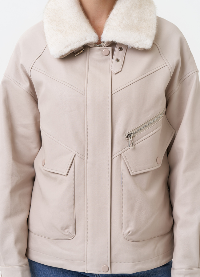 Демисезонная куртка из эко материалов модель № 2180 в кредит