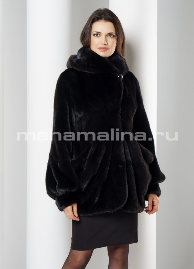 Норковая шуба модель № S-656 универмаг малина