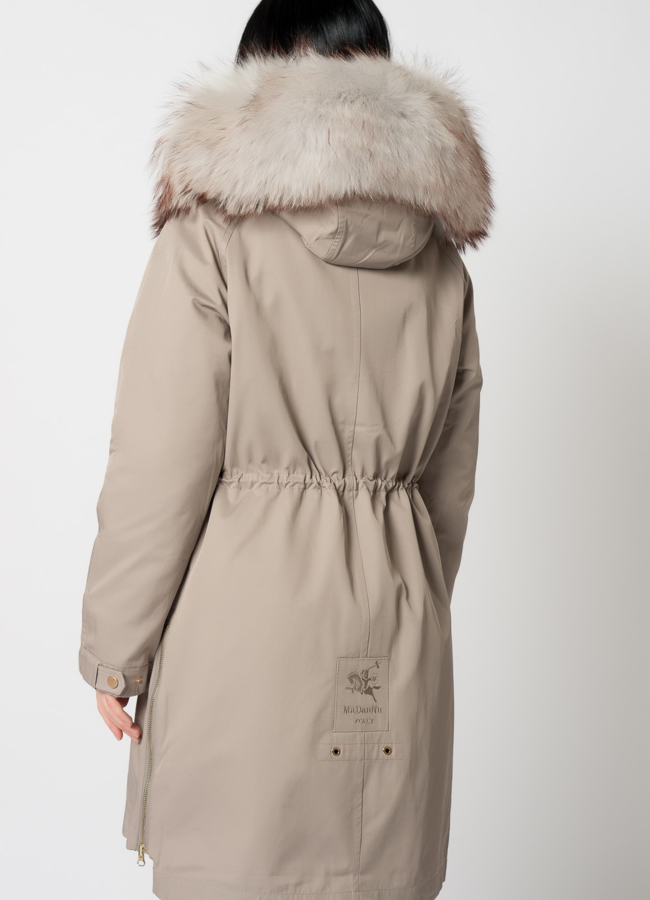 Женская парка с енотом модель № 18066 в кредит