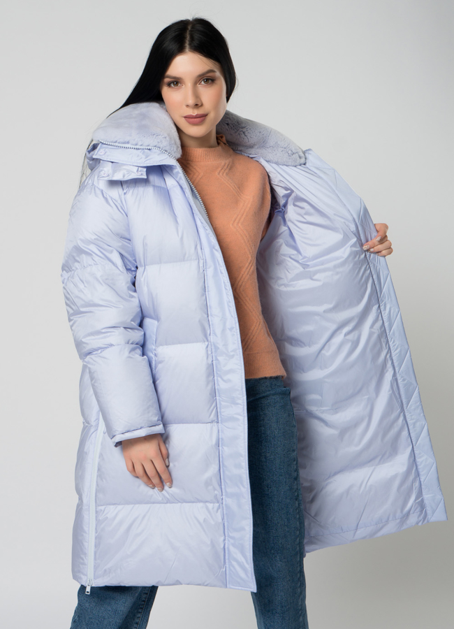 Пуховик женский с капюшоном  модель № 22169 в кредит