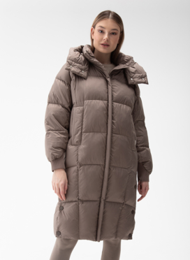 Женский пуховик с капюшоном 