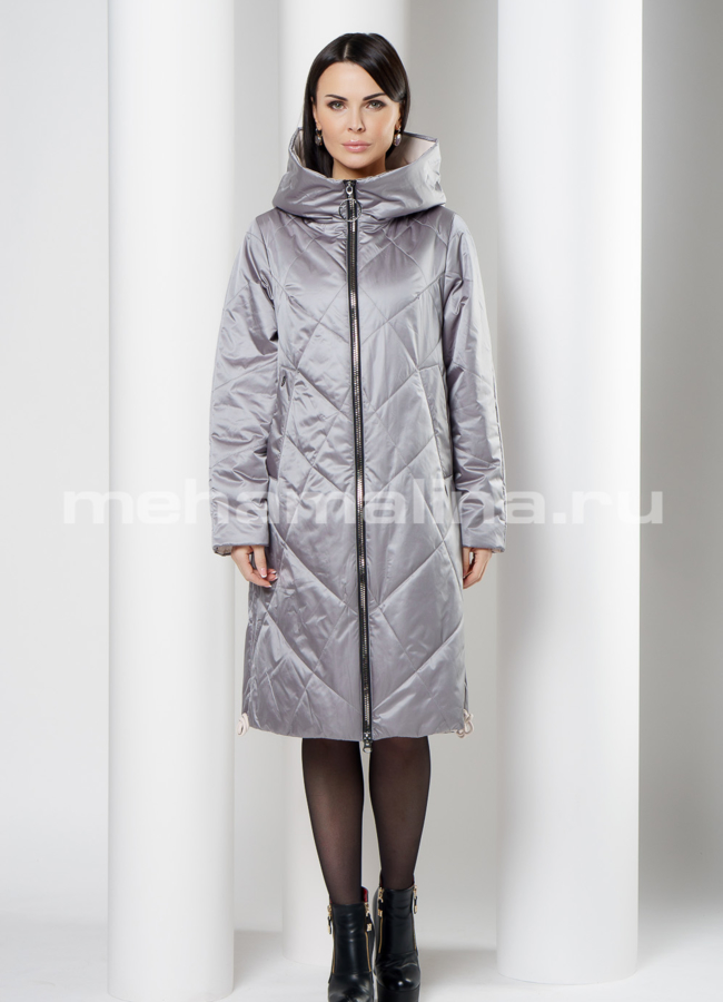 фото Пальто на молнии с капюшоном модель № 2192