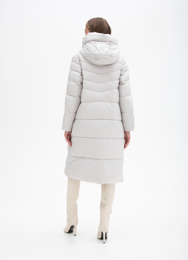 Женский пуховик с капюшоном  модель № 25806 в рассрочку