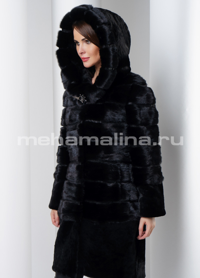 Норковая шуба трансформер модель № S-550 универмаг малина