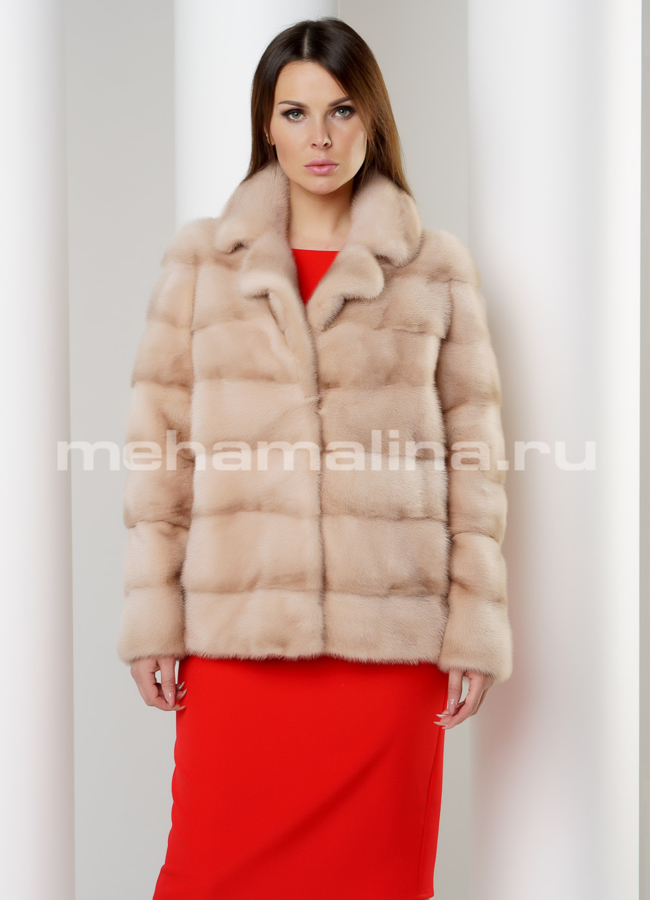 Норковая шуба модель № S-599 универмаг малина