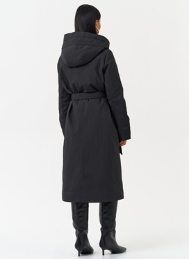 Пальто женское утепленное с эффектом жатой ткани