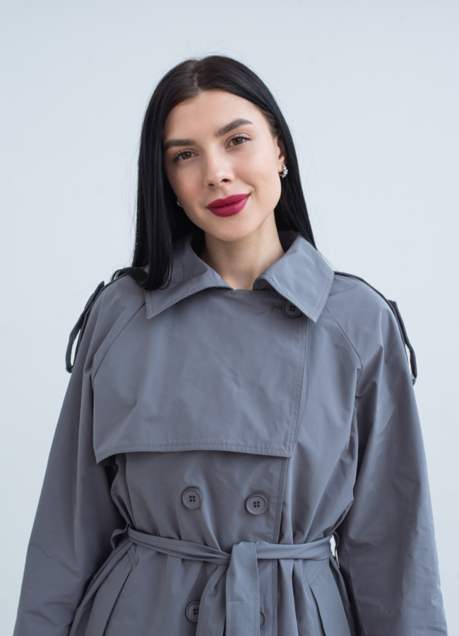 Плащ женский с поясом  модель № 22723 универмаг малина