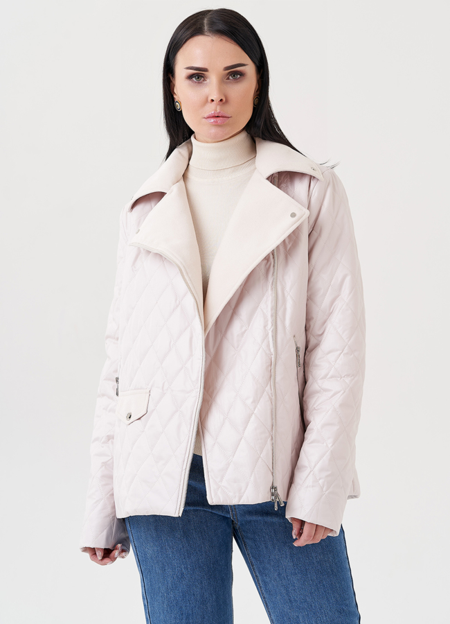 Куртка со съемным капюшоном в светло-бежевом цвете модель № 23915 универмаг малина