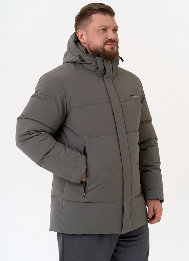 Мужской пуховик с капюшоном  модель № 31450 универмаг малина