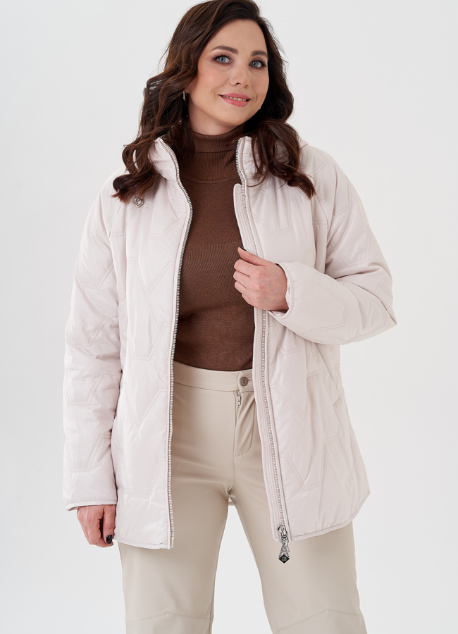 Женское полупальто с капюшоном  модель № 23920 в кредит