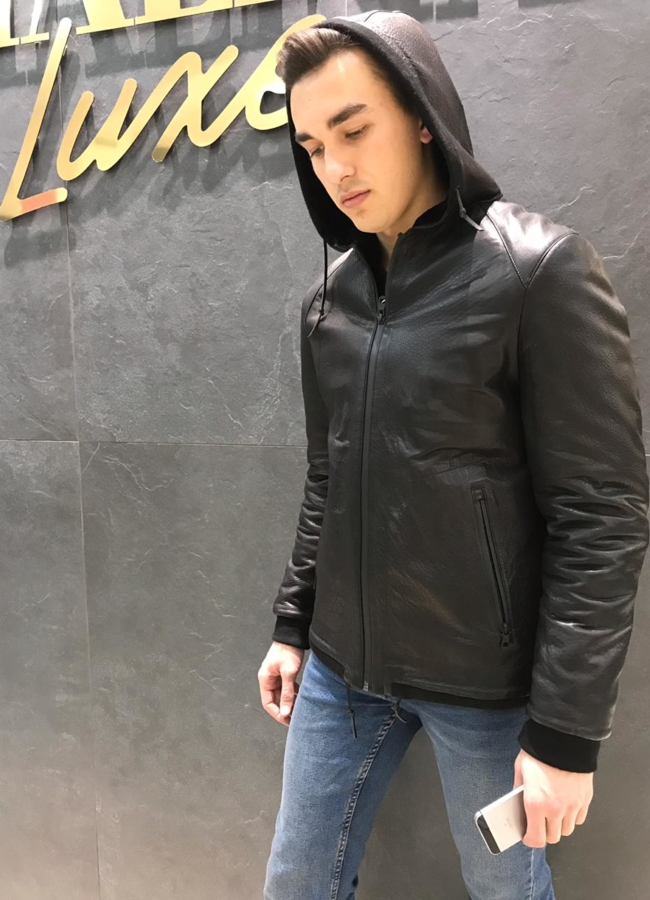 Зимняя кожаная куртка модель № Perre 4490 в рассрочку