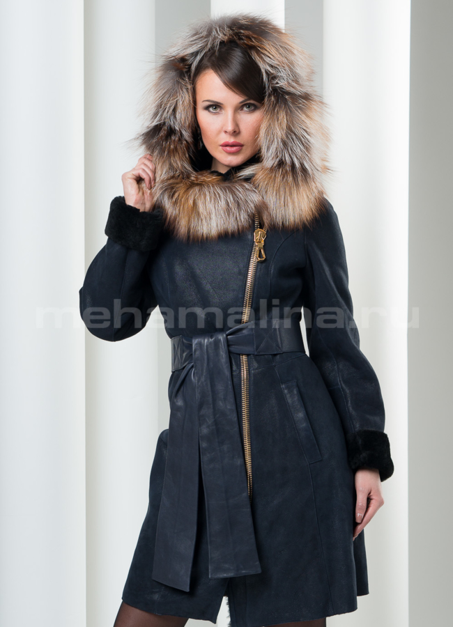 фото Дубленка на молнии модель № D-82