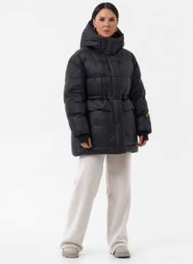 Женский пуховик черного цвета