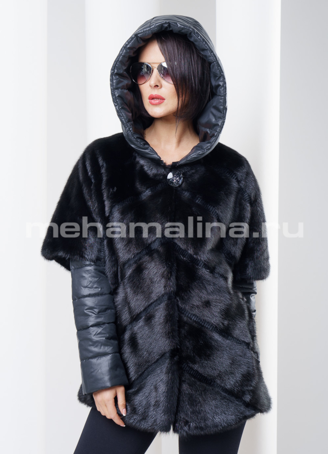 Норка комбинированная с текстилем модель № S-271 в рассрочку