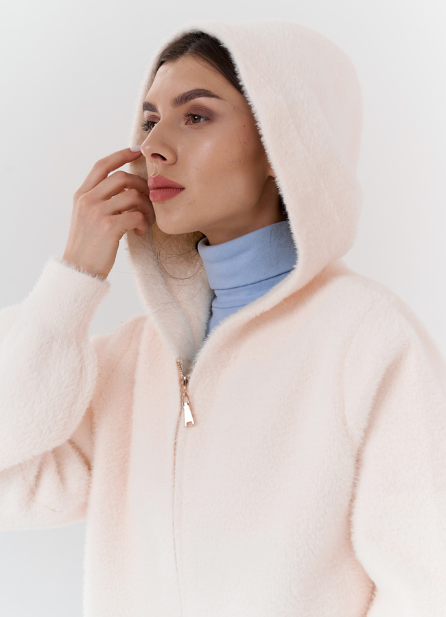 Женский кардиган с капюшоном  модель № 22512 универмаг малина