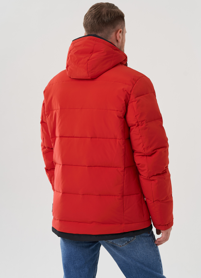 Мужской пуховик с капюшоном  модель № 81489 универмаг малина