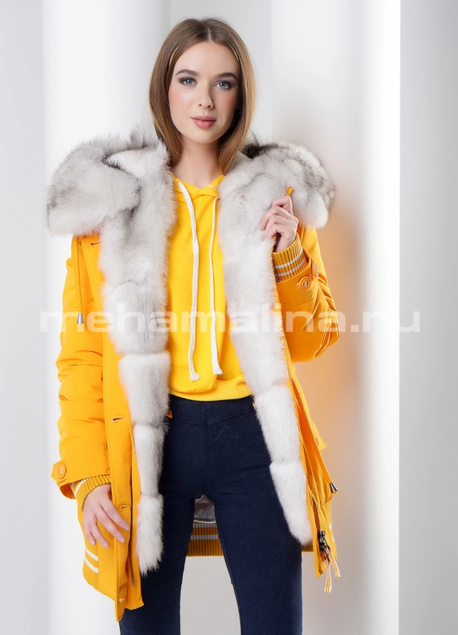 Парка-бомбер Malina siberian wear модель № П-274 меха малина