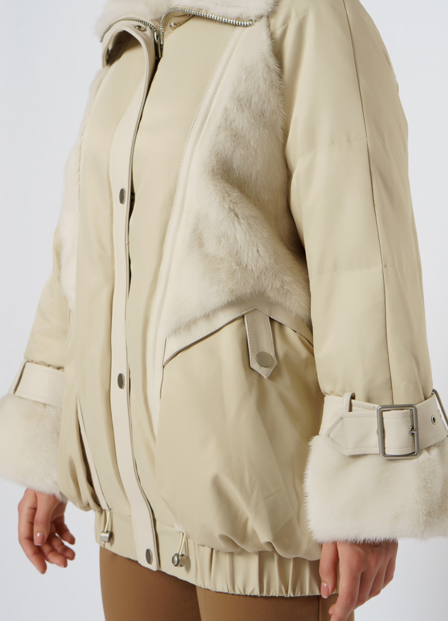 Женский пуховик с норкой модель № 20-078 в рассрочку