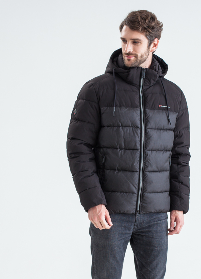 Зимняя куртка мужская модель № КМ-74 меха малина