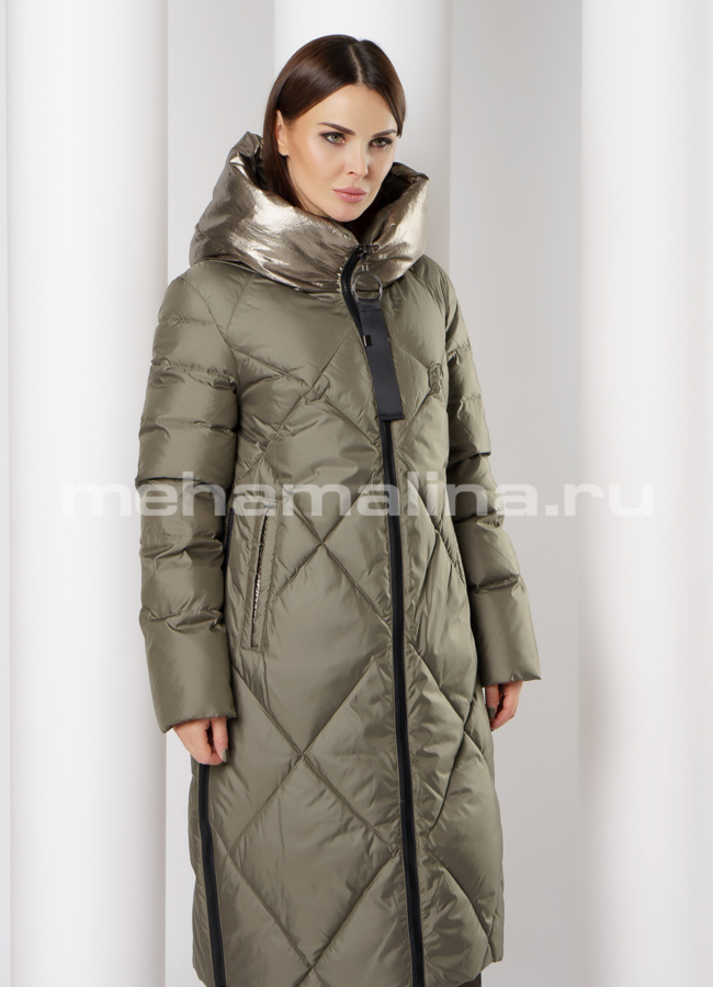 Женский пуховик модель № П-300 универмаг малина