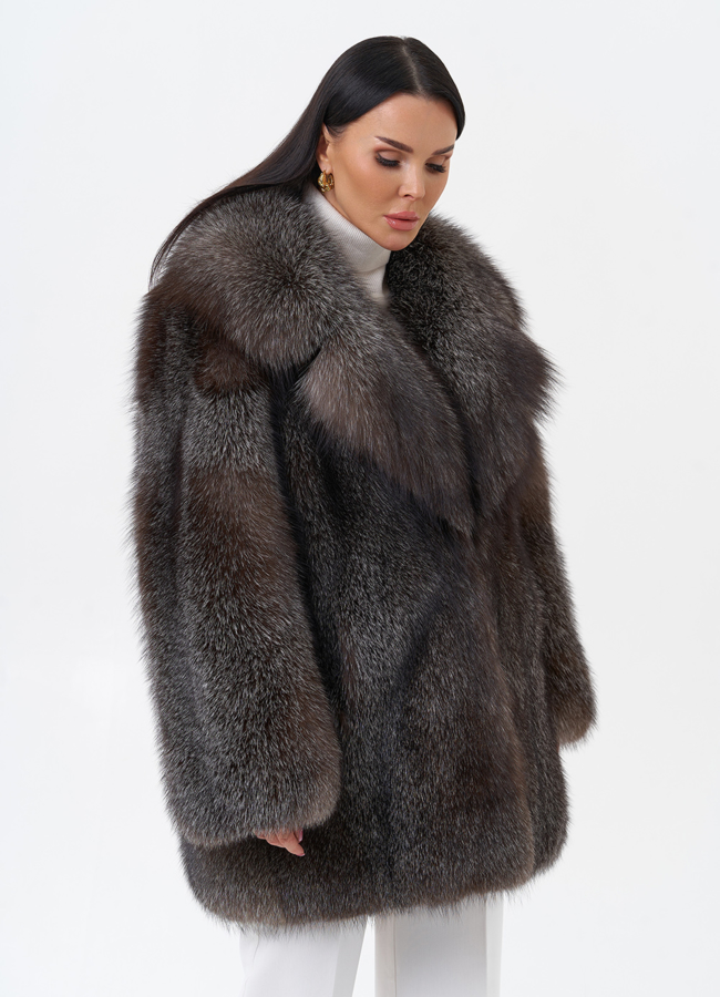 Шуба из финской лисы модель № 29479 универмаг малина