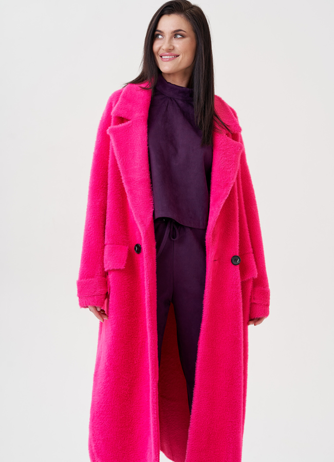 Длинный кардиган в цвете фуксия модель № 75698 универмаг малина