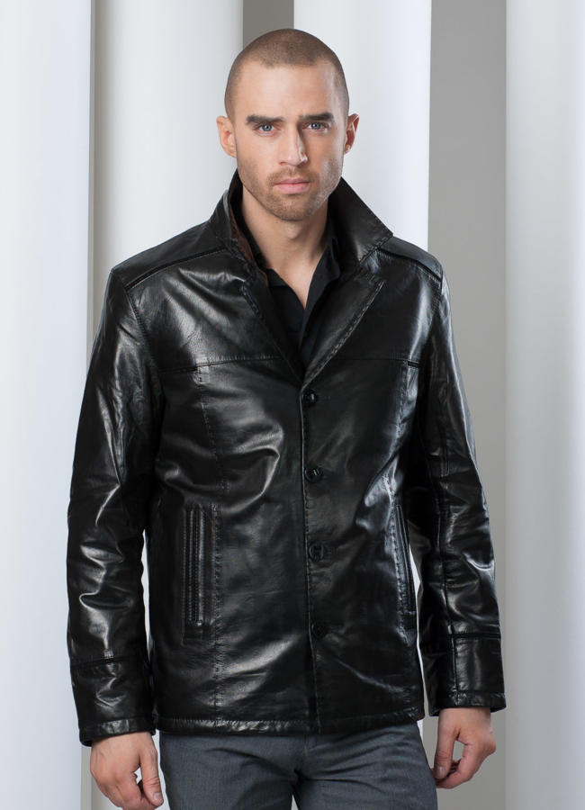 Кожаная куртка английский воротник, отделка замша модель № KP-38 в кредит Кожаная куртка английский воротник, отделка замша модель № KP-38 в кредит