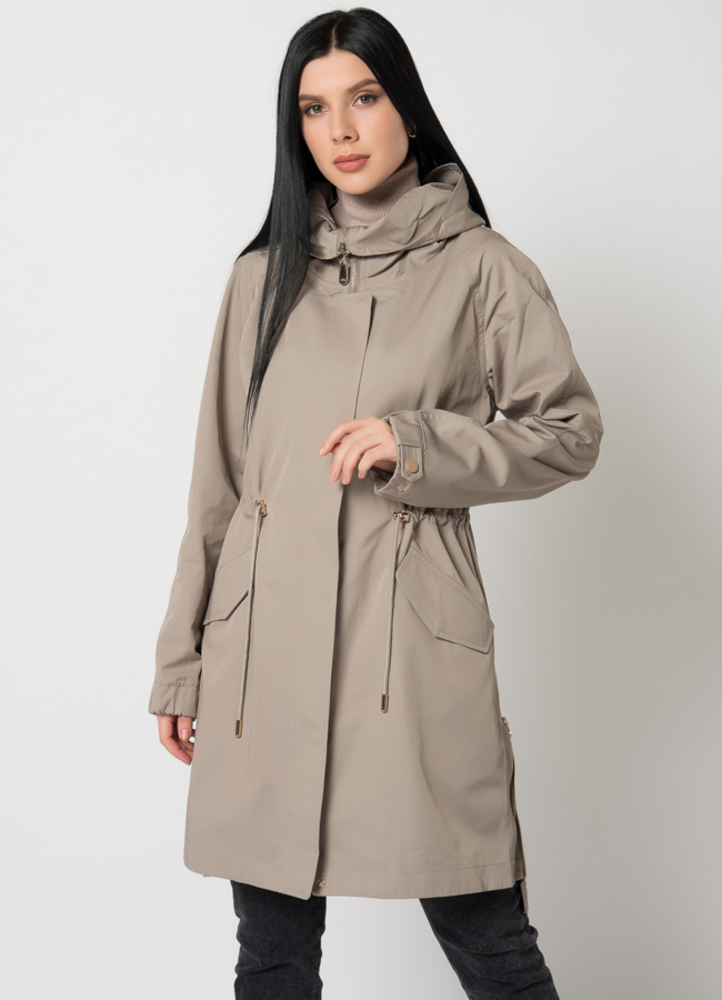 Женская парка с енотом модель № 18066 универмаг малина