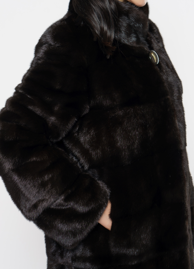 Норковая шуба  модель № S-527 универмаг малина