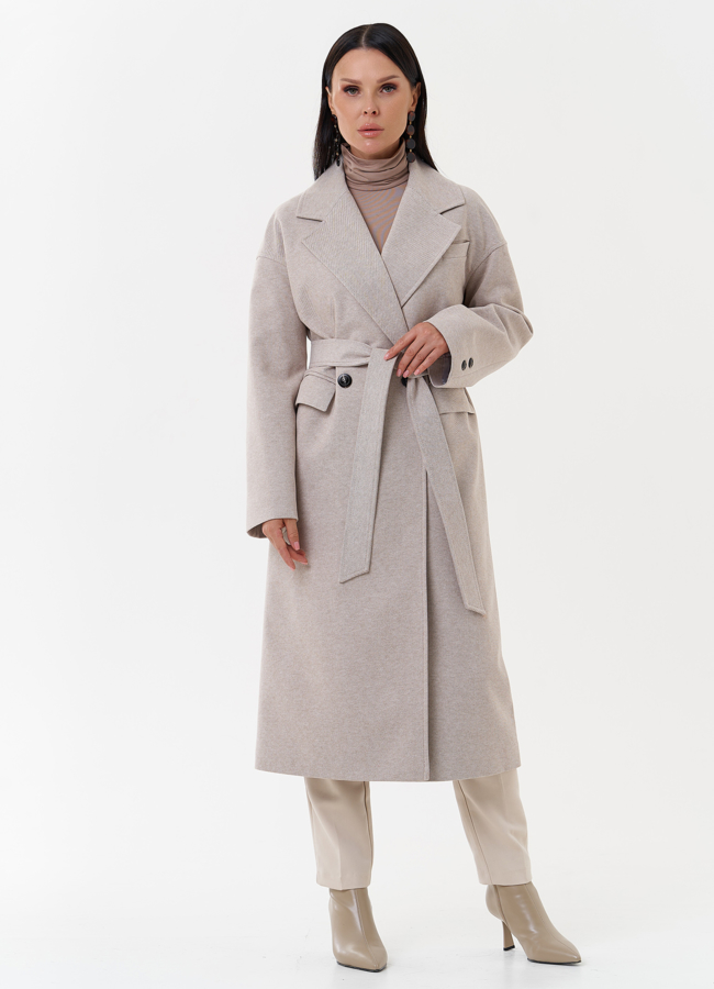 Женское пальто с английским воротником модель № 27675 в кредит
