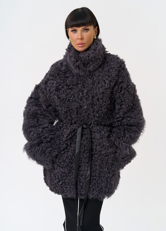 Женская двухсторонняя дубленка с декоративным поясом модель № 31617 универмаг малина Женская двухсторонняя дубленка с декоративным поясом модель № 31617 универмаг малина