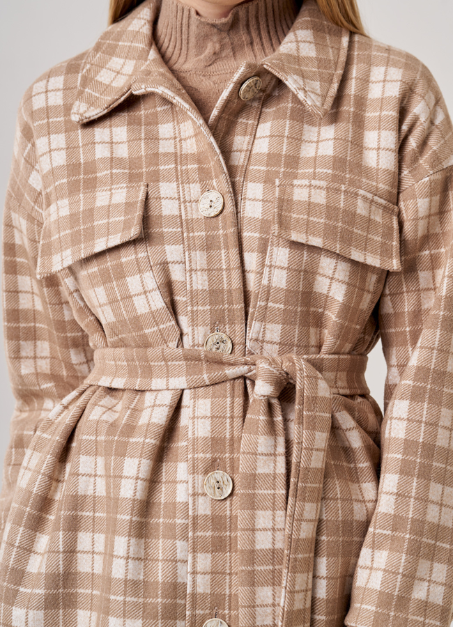 Женское полупальто-рубашка модель № 02 универмаг малина