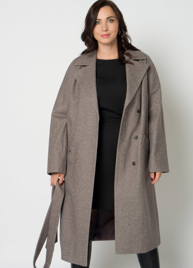 Пальто женское с английским воротником модель № 21548 универмаг малина